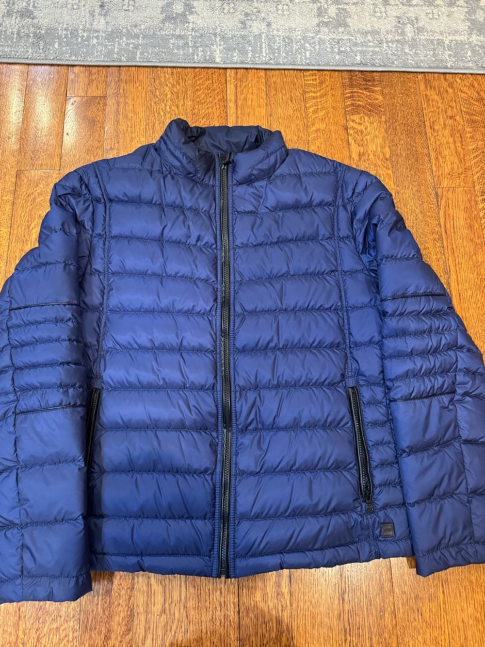 Boss Men's Navy Quilted Puffer Jacket